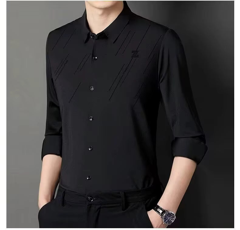 قميص رجالي بأكمام طويلة و مقاوم للتجاعيد