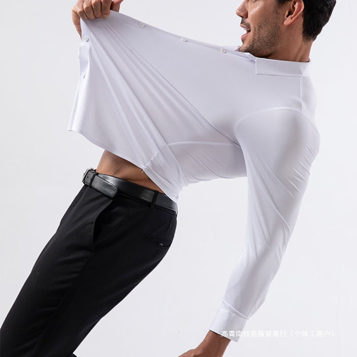 قميص عمل رجالي عالي المرونة