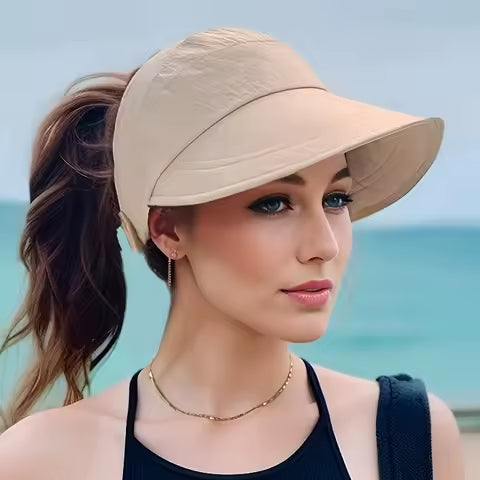قبعة الشمس المجوفة للنساء
